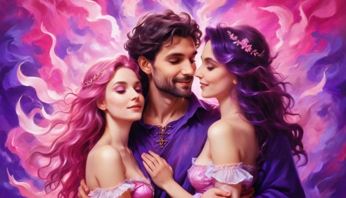 la violetta,tangled,purple background,pink-purple,purple and pink,bollywood,acerola family,oil painting on canvas,film poster,kabir,red-purple,fantasy picture,aladha,prince and princess,throughout the game of love,art painting,aladdin,purple rain,romance novel,romantic scene,Conceptual Art,Fantasy,Fantasy 31