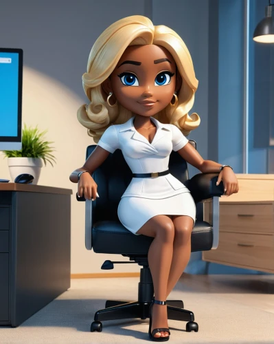business woman,businesswoman,business girl,secretary,office worker,blur office background,bussiness woman,business women,businesswomen,receptionist,black professional,night administrator,women in technology,animated cartoon,business angel,ceo,girl at the computer,work from home,tiana,secretary desk,Unique,3D,3D Character