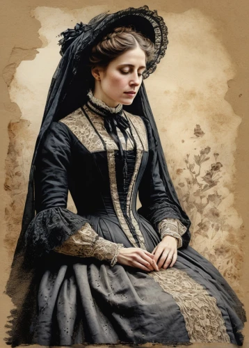 victorian lady,victorian fashion,vintage female portrait,victorian style,portrait of a woman,the victorian era,praying woman,saint therese of lisieux,gothic portrait,woman sitting,woman praying,woman of straw,portrait of a girl,girl in cloth,woman portrait,girl in a long dress,woman holding pie,vintage woman,ethel barrymore - female,portrait of christi,Photography,General,Natural