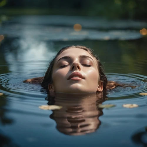 self hypnosis,reflection in water,water nymph,surface tension,in water,submerged,reflections in water,the body of water,photoshoot with water,floating on the river,girl lying on the grass,butterfly stroke,waterbed,ayurveda,immersed,summer floatation,flotation,reflection of the surface of the water,under the water,floating over lake,Photography,General,Cinematic