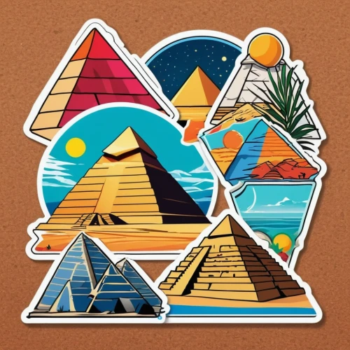 pyramids,pyramid,triangles background,russian pyramid,step pyramid,triangles,triangle,summer icons,80's design,vector graphic,airbnb icon,triangular,chevron,giza,vector design,eastern pyramid,airbnb logo,low-poly,vector image,ica - peru,Unique,Design,Sticker