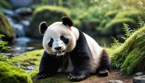 giant panda,chinese panda,panda,pandabear,spectacled bear,panda bear,red panda,kawaii panda,pandas,french tian,lun,zoo planckendael,little panda,panda cub,hanging panda,american black bear,karelian bear dog,brown bear,bamboo,oliang,Photography,General,Realistic
