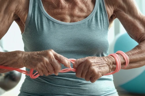 care for the elderly,fitness band,biceps curl,blood pressure cuff,rotator cuff,sports center for the elderly,exercise equipment,strengthening,fitness tracker,physiotherapist,physiotherapy,mobility,equal-arm balance,arm strength,incontinence aid,cardiac massage,menopause,older person,elderly people,strength training,Photography,General,Realistic
