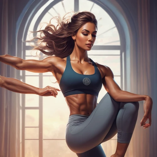 stretching,workout icons,sun salutation,workout items,sprint woman,muscle woman,fitness model,ballerina,strong woman,female runner,home workout,woman strong,exercise,fitness professional,aerobic exercise,puma,dancer,digital painting,ballet dancer,athletic body,Conceptual Art,Fantasy,Fantasy 17