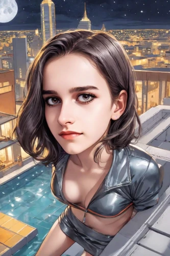 city ​​portrait,sci fiction illustration,game illustration,android game,cg artwork,on the roof,world digital painting,rooftop,fantasy portrait,rooftops,wonder woman city,portrait background,venetia,rosa ' amber cover,zodiac sign libra,ara macao,sofia,fantasy art,action-adventure game,above the city,Digital Art,Comic