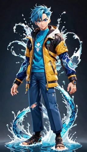 sakana,3d figure,sea god,2d,sea man,game figure,shinkiari,male character,stylish boy,naruto,saji,e-flood,goku,tsunami,my hero academia,tangelo,son goku,aqua,kame sennin,electro,Anime,Anime,General