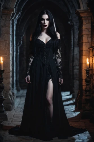 gothic woman,gothic fashion,gothic dress,dark gothic mood,gothic portrait,vampire woman,gothic style,gothic,vampire lady,goth woman,dark angel,the witch,sorceress,black candle,queen of the night,vampira,witch house,dracula,the enchantress,vampire,Illustration,Realistic Fantasy,Realistic Fantasy 46