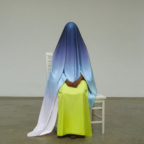 burqa,postmasters,installation,armchair,woman hanging clothes,drape,harness cocoon,girl in cloth,art world,blanket,art object,burka,overskirt,mosquito net,cloak,sleeper chair,cocoon,folding chair,veil,chaise,Photography,Fashion Photography,Fashion Photography 25