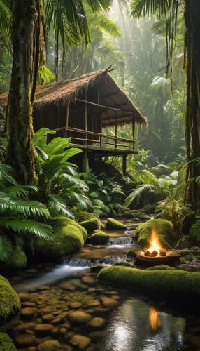 rain forest,spiritual environment,ubud,rainforest,borneo,indonesia,hot spring,thai temple,tranquility,secluded,vietnam,tropical jungle,house in the forest,wishing well,southeast asia,full hd wallpaper,tropical house,japan landscape,mountain spring,zen garden,Photography,General,Realistic