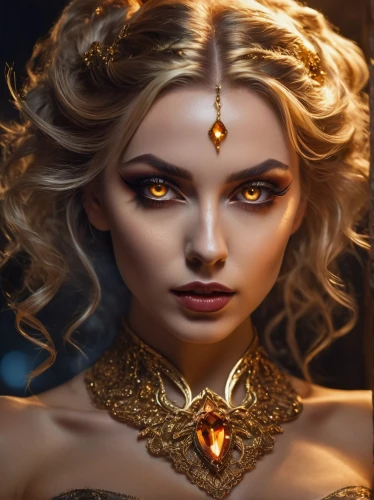 gold jewelry,fantasy portrait,golden eyes,gold filigree,fantasy art,sorceress,gold mask,golden mask,priestess,golden crown,gold eyes,cleopatra,gold crown,vampire woman,fantasy woman,ancient egyptian girl,jewelry,mystical portrait of a girl,the enchantress,jewellery,Photography,General,Fantasy