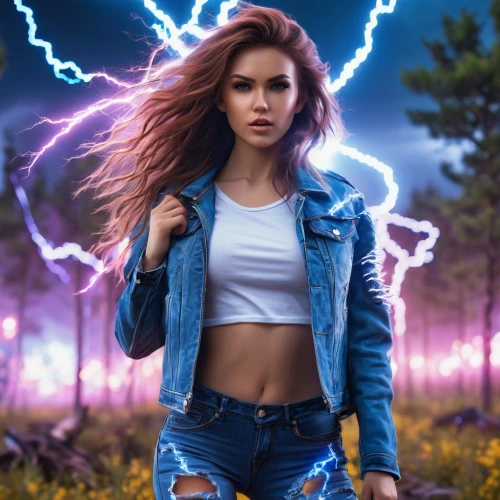 electrified,electric,lightning bolt,lightning,electricity,photoshop manipulation,electro,lightning strike,electric power,lightning storm,jeans background,lightening,high voltage,voltage,photo manipulation,electric charge,electrictiy,digital compositing,electrical,photomanipulation,Photography,General,Realistic