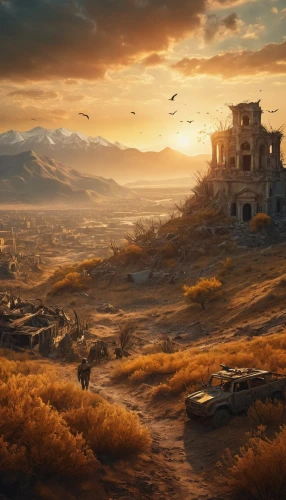 ancient city,post-apocalyptic landscape,desert landscape,desert desert landscape,rome 2,karnak,desert,desert background,wasteland,lost in war,landscape background,sahara,destroyed city,fantasy landscape,the ancient world,the desert,sinai,full hd wallpaper,valley of death,desolate,Photography,General,Cinematic