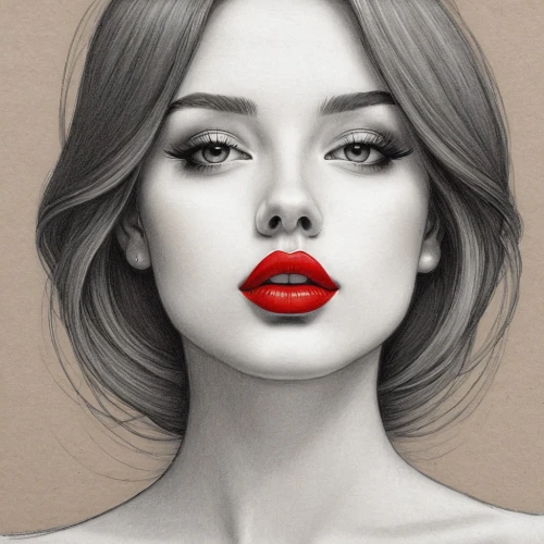 red lips,red lipstick,fashion illustration,digital painting,girl portrait,retouching,pencil drawings,rouge,retouch,poppy red,world digital painting,lips,girl drawing,drawing mannequin,portrait background,woman face,face portrait,lipstick,pencil drawing,digital art,Illustration,Abstract Fantasy,Abstract Fantasy 02