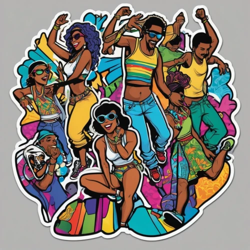olodum,afro american girls,clipart sticker,hip-hop dance,ghana,cd cover,party icons,party banner,good vibes word art,stickers,vector people,samba deluxe,reggae,hip hop music,african culture,png image,life stage icon,sticker,dance club,summer clip art,Unique,Design,Sticker