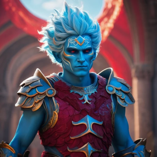 garuda,male elf,avatar,poseidon god face,white walker,male character,blue enchantress,tyrion lannister,kadala,father frost,sea god,violet head elf,elaeis,blue demon,aladha,smurf,yuvarlak,dark elf,ice queen,icemaker,Photography,General,Fantasy