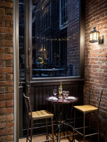 new york restaurant,wine tavern,gas lamp,wine bar,paris cafe,bistrot,brownstone,bar stools,red brick,outdoor dining,brick oven pizza,bistro,street cafe,red brick wall,french quarters,bar stool,lamplighter,meatpacking district,wooden windows,brick house