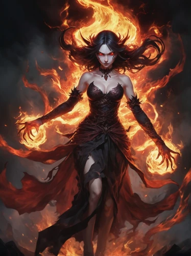 fire siren,flame spirit,fire angel,fire dancer,dancing flames,fire devil,fire artist,fire dance,pillar of fire,firedancer,fire lily,flame of fire,sorceress,fire-eater,scarlet witch,fire background,conflagration,fiery,inferno,burning earth,Conceptual Art,Fantasy,Fantasy 31