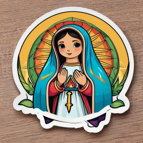 fatima,the prophet mary,saint therese of lisieux,clipart sticker,nesting doll,christmas stickers,stickers,mary 1,sticker,adelita,girl praying,to our lady,pregnant woman icon,fairy tale icons,rosary,mary,matryoshka doll,the nun,russian doll,vector illustration,Unique,Design,Sticker