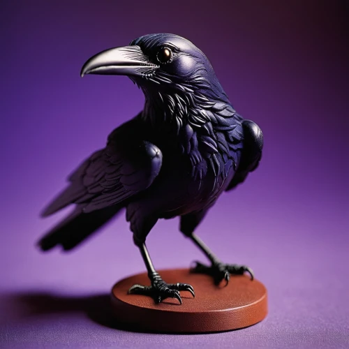 raven sculpture,raven bird,3d crow,raven rook,king of the ravens,ravens,black raven,raven,corvidae,corvus,crow-like bird,crows bird,calling raven,black crow,carrion crow,corvid,raven girl,crow,common raven,an ornamental bird,Unique,3D,Toy