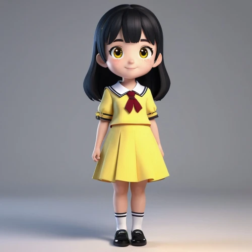 3d figure,cute cartoon character,doll dress,3d model,japanese doll,doll figure,kotobukiya,the japanese doll,collectible doll,anime 3d,female doll,wind-up toy,matsuno,doll's facial features,japanese idol,girl doll,kawaii girl,3d rendered,chibi girl,dress doll,Unique,3D,3D Character