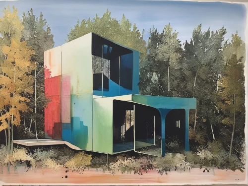 cube house,cubic house,mid century house,mid century modern,house in the forest,mid century,house painting,matruschka,1967,1971,athens art school,mirror house,dunes house,holiday home,1965,1973,model house,woman house,contemporary,modern house,Conceptual Art,Fantasy,Fantasy 10