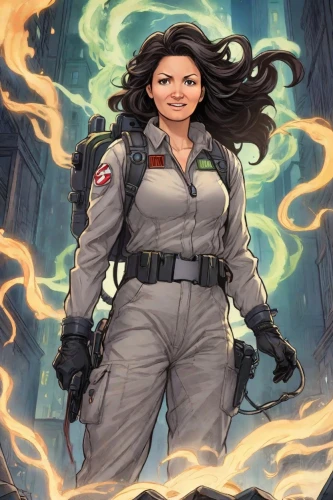 ghostbusters,woman fire fighter,sci fiction illustration,coveralls,space-suit,female doctor,drone operator,spacesuit,katniss,cg artwork,power icon,telephone operator,female nurse,goddess of justice,biologist,girl scouts of the usa,operator,firefighter,drone pilot,captain marvel,Digital Art,Comic