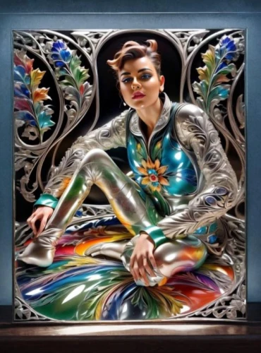 glass painting,art nouveau frame,art deco frame,decorative frame,silver frame,decorative art,mosaic glass,artist's mannequin,plastic arts,beautiful frame,stained glass,art nouveau frames,painted guitar,holding a frame,computer art,murano,enamelled,color frame,art soap,david bowie