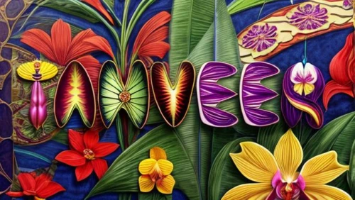 flower painting,tropical floral background,tropical flowers,banana flower,exotic plants,fabric painting,flower art,flower fabric,flowers fabric,flower banners,jewel bugs,hippie fabric,glass painting,embroidered flowers,floral decorations,kimono fabric,decorative art,colorful flowers,floral composition,flower illustrative,Realistic,Foods,None