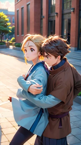 hiyayakko,piggyback,darjeeling,anime japanese clothing,sightseeing,hug,hugging,detective conan,anime cartoon,aikido,hands holding,carrying,evangelion eva 00 unit,protecting,hand in hand,anime 3d,delivery service,iaijutsu,holding,girl and boy outdoor,Anime,Anime,Realistic