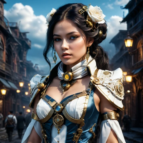 massively multiplayer online role-playing game,fantasy art,fantasy portrait,bodice,fantasy picture,fantasy woman,steampunk,breastplate,cuirass,musketeer,sorceress,victorian lady,artemisia,female warrior,fantasy girl,romantic portrait,celtic queen,heroic fantasy,game illustration,3d fantasy,Photography,General,Sci-Fi