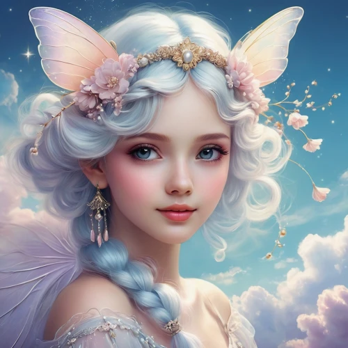 fantasy portrait,little girl fairy,faery,faerie,fairy queen,fairy,child fairy,flower fairy,fairy tale character,rosa 'the fairy,eglantine,rosa ' the fairy,fantasy art,fairies aloft,mystical portrait of a girl,fae,vanessa (butterfly),cupido (butterfly),fantasy picture,vintage fairies,Illustration,Realistic Fantasy,Realistic Fantasy 15