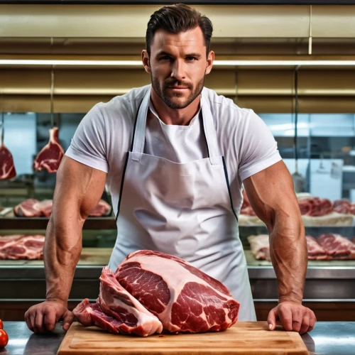 meat kane,butcher shop,butcher,lamb meat,striploin,holstein-beef,tomahawk steak,meat products,red meat,strip loin,meat,irish beef,meat cutter,butcher ax,t-bone,meat analogue,meat counter,argentina beef,meat chop,butchery,Photography,General,Realistic