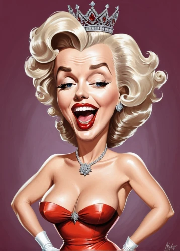 marylin monroe,queen of hearts,marylyn monroe - female,miss universe,marilyn,valentine pin up,pin ups,pin-up girl,pin up,pin up girl,pin-up,valentine day's pin up,caricaturist,annemone,caricature,retro pin up girl,mamie van doren,pin-up girls,pin-up model,madonna,Illustration,Abstract Fantasy,Abstract Fantasy 23