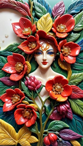 floral ornament,paper art,decorative fan,decorative art,body painting,flower art,bodypainting,wood carving,girl in a wreath,vintage embroidery,embroidered flowers,floral decorations,wreath of flowers,decorative flower,art deco wreaths,decorative figure,glass painting,fabric flower,flower wreath,embroidery