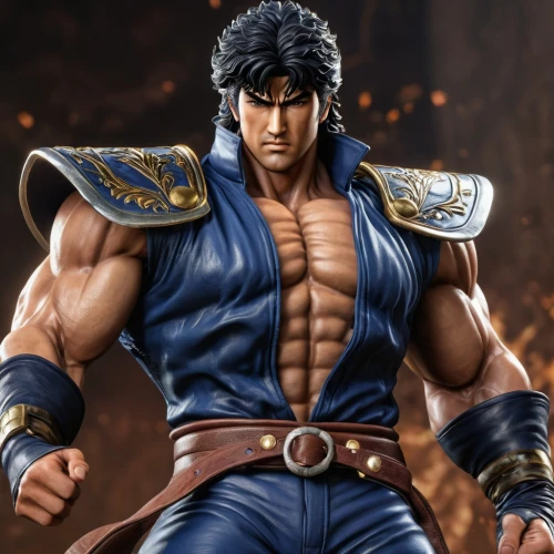 joseph,game figure,figure of justice,male character,ken,actionfigure,greek god,nikuman,dark blue and gold,nikko,muscle man,revoltech,blue snake,muscular build,swordsman,edge muscle,kotobukiya,jin deui,torso,muscular,Photography,General,Natural