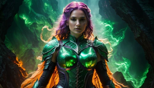 patrol,the enchantress,green aurora,starfire,fantasy woman,green,defense,cleanup,wall,nebula guardian,sorceress,aaa,fantasy picture,elven,celtic queen,goddess of justice,green lantern,silphie,background ivy,auroras,Photography,General,Fantasy