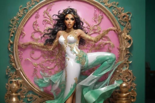 jasmine,miss circassian,rosa 'the fairy,fairy queen,green mermaid scale,west indian jasmine,tiana,fantasy woman,doll figure,quinceañera,fairy tale character,celtic queen,collectible doll,believe in mermaids,indian jasmine,designer dolls,female doll,jasmine blossom,princess sofia,jasmine flower