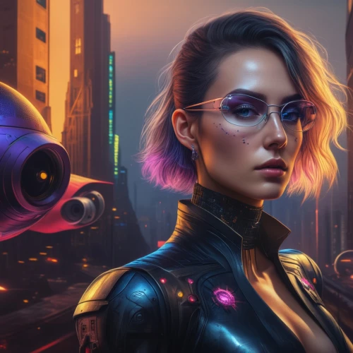 cyberpunk,sci fiction illustration,cg artwork,cyber glasses,world digital painting,futuristic,scifi,sci - fi,sci-fi,game illustration,sci fi,game art,portrait background,fantasy portrait,science fiction,dusk background,science-fiction,drone pilot,valerian,80s,Photography,General,Realistic