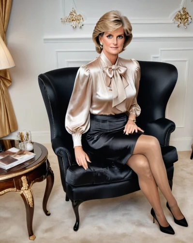 secretary,princess diana gedenkbrunnen,official portrait,realdoll,portrait of christi,wing chair,armchair,elizabeth ii,executive toy,a wax dummy,monarchy,civil servant,stepmother,upholstery,wax figures,secretary desk,woman in menswear,in seated position,senator,wax figures museum,Photography,Fashion Photography,Fashion Photography 02