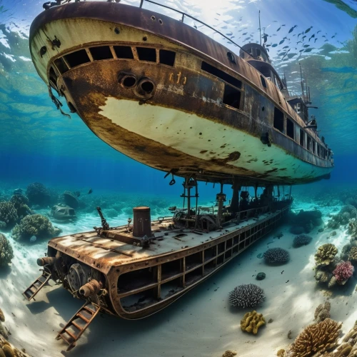 sunken ship,sunken boat,ship wreck,shipwreck,abandoned boat,ocean underwater,the wreck of the ship,underwater playground,shipwreck beach,underwater world,boat wreck,underwater landscape,under water,under the water,costa concordia,underwater diving,submersible,sea fantasy,underwater,submerged,Photography,General,Realistic