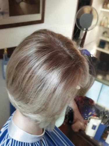 short blond hair,natural color,champagne color,asymmetric cut,blonde,caramel color,hair coloring,colorpoint shorthair,brown,blond,pixie-bob,blond hair,smooth hair,neutral color,layered hair,golden cut,trend color,back of head,blonde hair,french silk