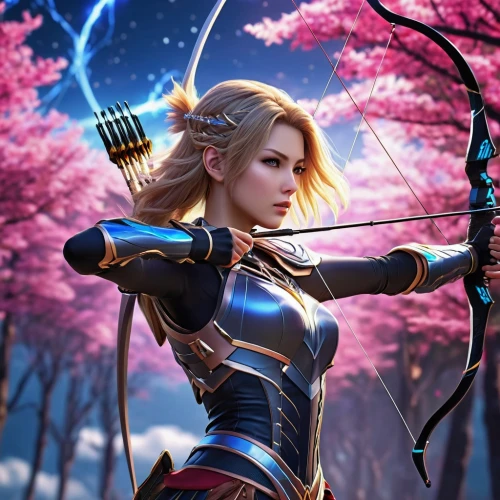 archery,japanese sakura background,monsoon banner,3d archery,female warrior,bow and arrows,swordswoman,bows and arrows,show off aurora,sakura background,fantasy picture,bow and arrow,cg artwork,fantasy warrior,full hd wallpaper,sagittarius,archer,artemis,longbow,nova,Photography,General,Realistic