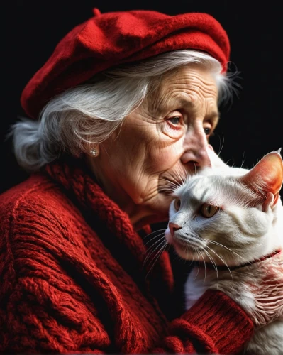 elderly lady,cat lovers,old woman,human and animal,elderly person,care for the elderly,senior citizen,cat love,cat european,old couple,tenderness,two cats,old age,pensioner,cat image,elderly,pet,vintage cat,a heart for animals,vintage cats,Photography,General,Commercial
