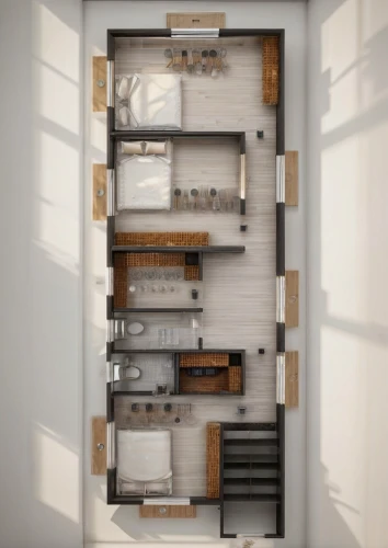 walk-in closet,storage cabinet,floorplan home,modern kitchen interior,room divider,an apartment,modern kitchen,modern minimalist kitchen,kitchen design,compartments,penthouse apartment,apartment,shared apartment,house floorplan,dish storage,modern room,hallway space,laundry room,interior modern design,cabinetry