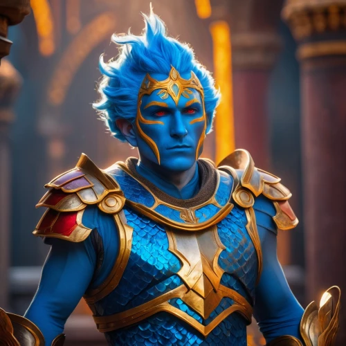 symetra,blue enchantress,male elf,kadala,garuda,avatar,male character,poseidon god face,skordalia,sterntaler,aladha,ora,cosmetic,nova,sea god,blue demon,aladin,monsoon banner,show off aurora,paysandisia archon,Photography,General,Fantasy