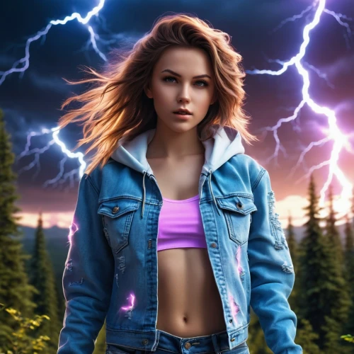 lightning,lightning bolt,electric,photoshop manipulation,electrified,electricity,lightning storm,electro,photo manipulation,lightning strike,windbreaker,visual effect lighting,lightening,monsoon banner,digital compositing,thunder,renegade,power icon,jean jacket,jeans background,Photography,General,Realistic