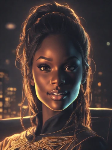 cg artwork,tiana,katniss,fantasy portrait,ancient egyptian girl,sci fiction illustration,african woman,portrait background,zodiac sign libra,luminous,african american woman,symetra,radiant,maria bayo,digital painting,mary-gold,jaya,world digital painting,nigeria woman,lando,Photography,Cinematic