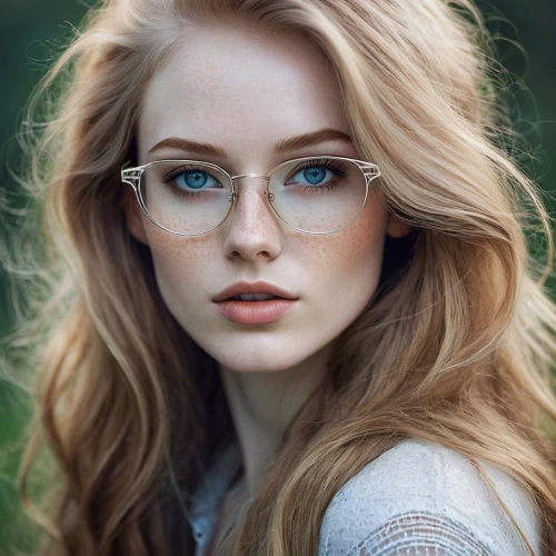silver framed glasses,with glasses,spectacles,glasses,reading glasses,lace round frames,eye glasses,eyeglasses,oval frame,color glasses,smart look,beautiful young woman,eye glass accessory,eyewear,blond girl,cool blonde,two glasses,pretty young woman,kids glasses,specs,Illustration,Realistic Fantasy,Realistic Fantasy 15