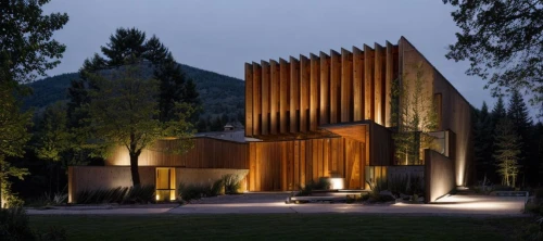 corten steel,forest chapel,wooden church,timber house,christ chapel,house in the mountains,pilgrimage chapel,archidaily,eco hotel,wooden facade,stave church,house in mountains,aspen,wooden house,american aspen,modern architecture,modern house,chalet,house in the forest,house of prayer,Architecture,Commercial Building,Modern,Elemental Architecture