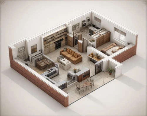 an apartment,shared apartment,apartment,floorplan home,apartments,apartment house,penthouse apartment,kitchen design,house floorplan,3d rendering,home interior,isometric,modern kitchen,sky apartment,smart home,modern kitchen interior,modern room,miniature house,interior modern design,loft,Interior Design,Floor plan,Interior Plan,Vintage